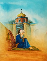 S. A. Noory, Tomb of Shah Rukn-e-Alam, 12 x 16 Inch, Water color on Paper, Figurative Painting, AC-SAN-093